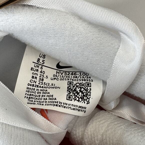 Women's Nike Court Vision Lo NN White Magic Ember Red Sail HV5246-100 sz 8.5 - Picture 7 of 9